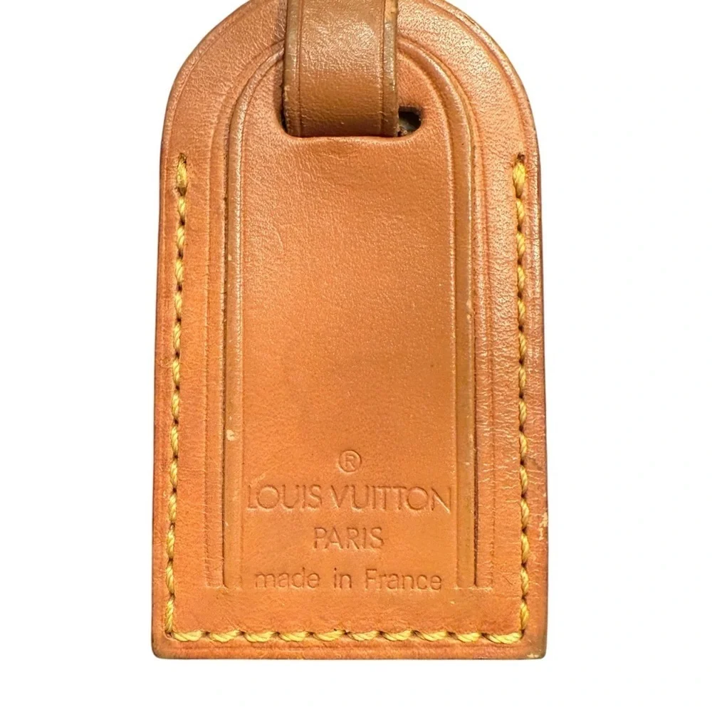 Louis Vuitton Tan Leather Bag Tag